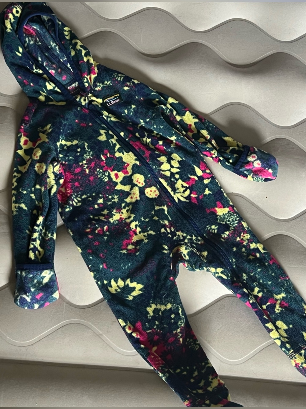LL Bean Infant Fleece Suit, Size 3-6 Months